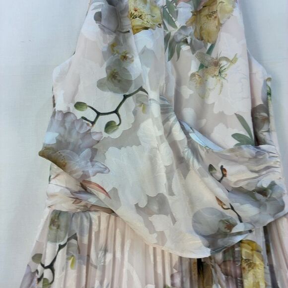 Ted Baker Daniiey Woodland Pleated High Low Floral Dress - Picture 2 of 5